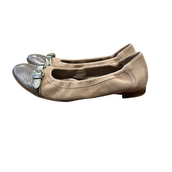 AGL Metallic Tan Ballet Flats - Picture 5 of 5